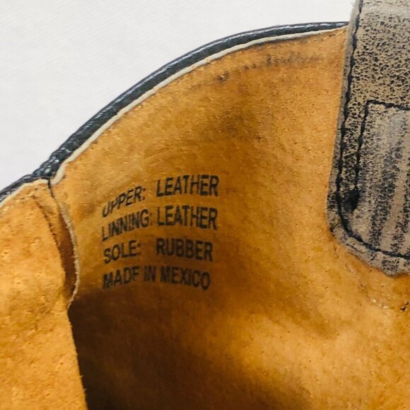 Western Cowboy Fringe Ankle Boots Gray/Brown Distressed  7.5 M - Picture 9 of 9